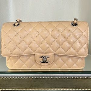 Chanel classic medium caviar shw